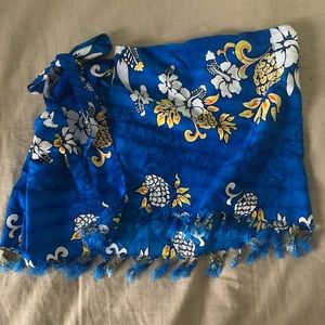 Hawaiian Print Beach Wrap Skirt 🌞